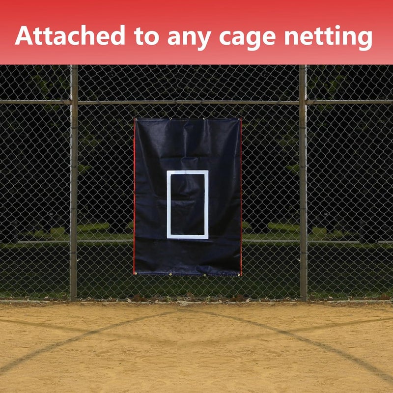 CORECISE Baseball Softball Cages Backstops with Strike Zone,Hitting Pitching Batting Cage Backstop,Baseball Hitting Backstop Mat,Pitcher Training Equipment Aid,Batting Cages Accessories - Image 4